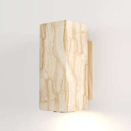 Travilo – Lampada da parete in travertino | Design moderno | LED caldo