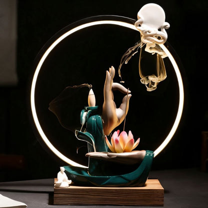 ZenGlow – Lampa stołowa i kadzielnica w jednym | Oświetlenie LED