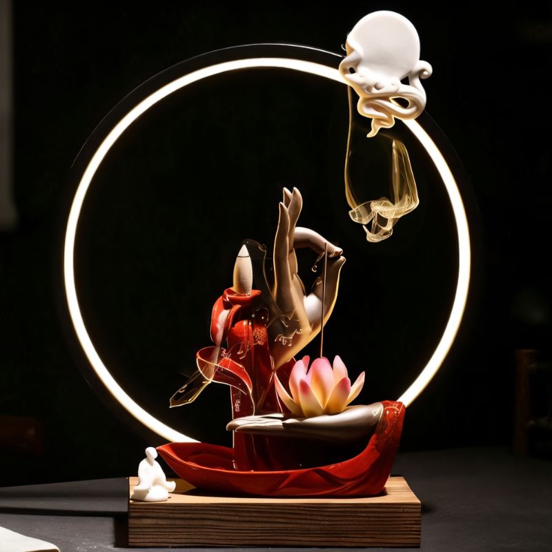 ZenGlow – Lampa stołowa i kadzielnica w jednym | Oświetlenie LED