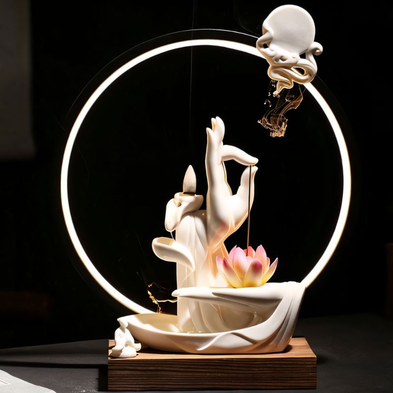 ZenGlow – Lampa stołowa i kadzielnica w jednym | Oświetlenie LED