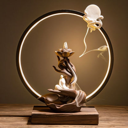 ZenGlow – Lampa stołowa i kadzielnica w jednym | Oświetlenie LED