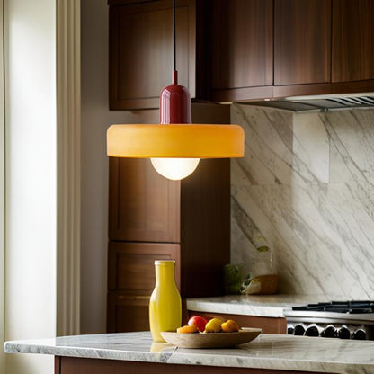 Macaron-  hanglamp met gekleurd glas en modern design