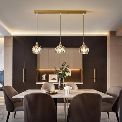 3-Lichts Helder Kristallen Schaduw Hanglamp