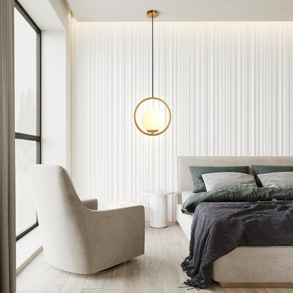 Moderna lampada da cucina a sospensione in ottone con 1 luce