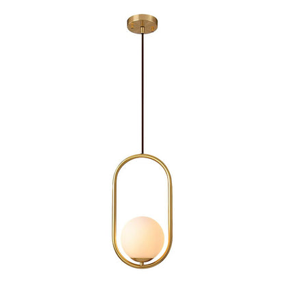 Moderna lampada da cucina a sospensione in ottone con 1 luce