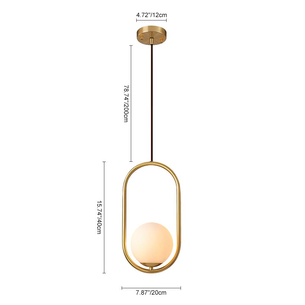 Moderna lampada da cucina a sospensione in ottone con 1 luce