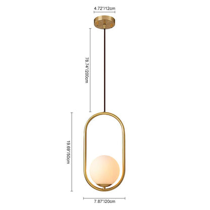 Moderna lampada da cucina a sospensione in ottone con 1 luce