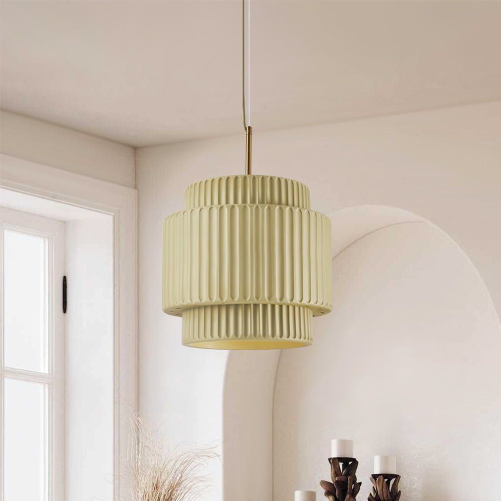 Nordycka lampa wisząca z warstwą kremową w stylu ceramicznym