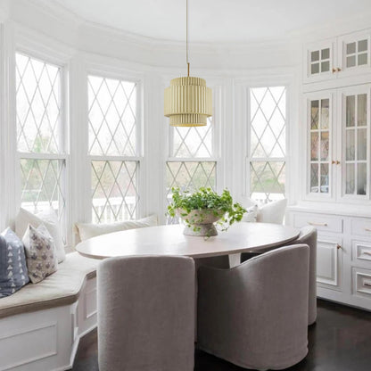 Nordycka lampa wisząca z warstwą kremową w stylu ceramicznym