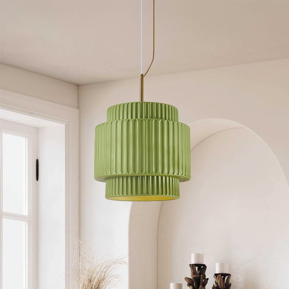 Nordycka lampa wisząca z warstwą kremową w stylu ceramicznym