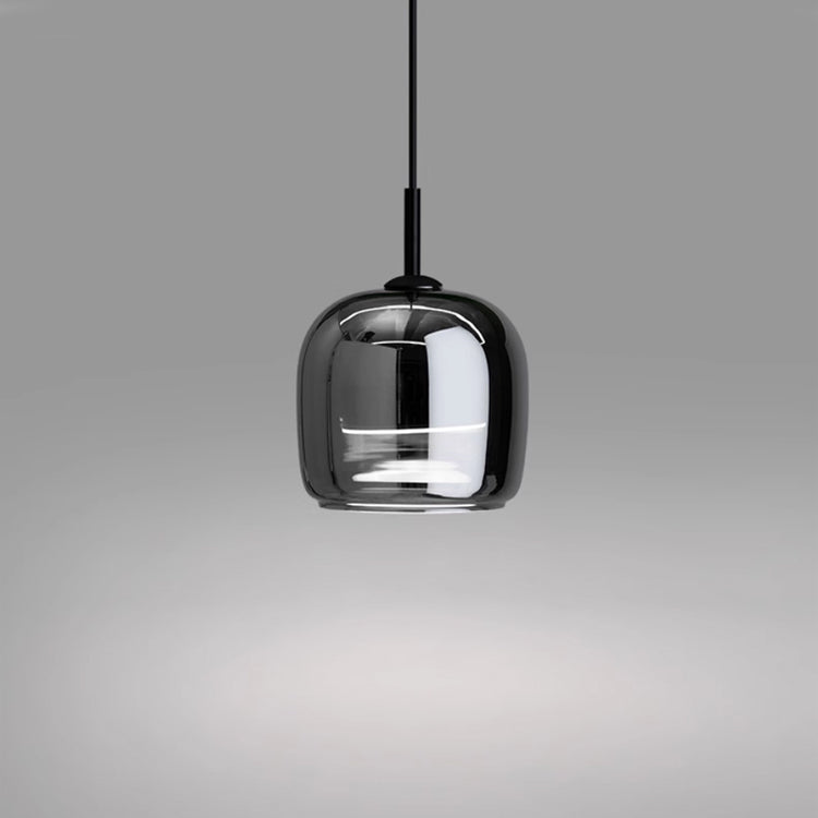 Lampada a Sospensione in Vetro NORULA – Design Scandinavo con Finitura Nera e Attacco E27