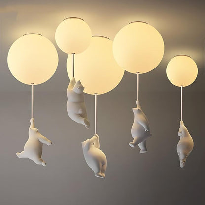 Up – Lampada a soffitto con Orsetto Palloncino | Illuminazione per cameretta | LED | 4 Formati
