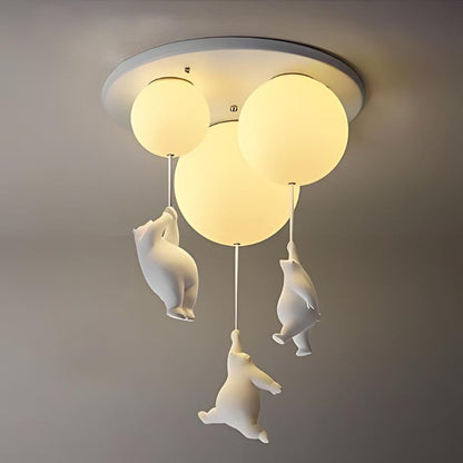 Up – Lampada a soffitto con Orsetto Palloncino | Illuminazione per cameretta | LED | 4 Formati