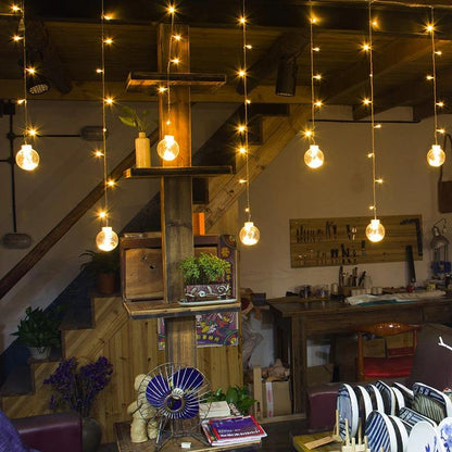 LED Feeën Tuinlampjes met Gloeibollen – 12x Ø8 cm – Warm Wit of Multicolor – IP44